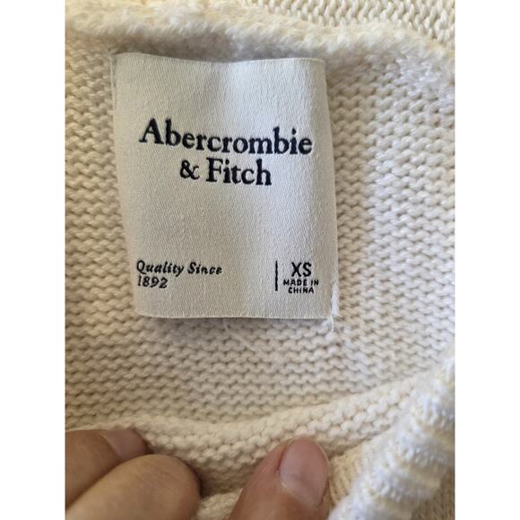 Abercrombie & Fitch White Red Lobster Sweater Womens Size XS - Picture 3 of 7